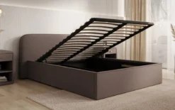 Designer Polsterbett Nola in Stoff mit Stauraum