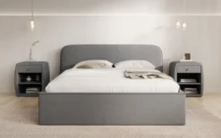 Designer Polsterbett Nola in Stoff mit Stauraum