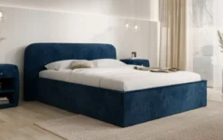 Designer Polsterbett Nola in Cord mit Stauraum