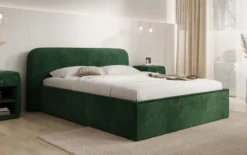 Designer Polsterbett Nola in Cord mit Stauraum
