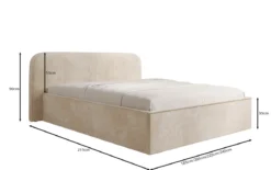 Designer Polsterbett Nola in Cord mit Stauraum