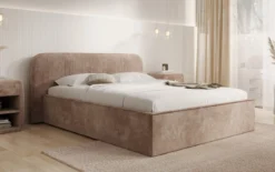 Designer Polsterbett Nola in Cord mit Stauraum