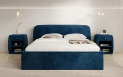 Designer Polsterbett Nola in Cord mit Stauraum