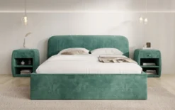 Designer Polsterbett Nola in Cord mit Stauraum