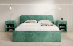 Designer Polsterbett Nola in Cord mit Stauraum