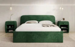 Designer Polsterbett Nola in Cord mit Stauraum