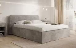 Designer Polsterbett Nola in Cord mit Stauraum