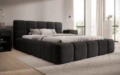 Designer Polsterbett Nox in Cord mit Stauraum