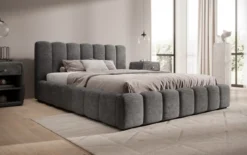 Designer Polsterbett Nuveo in Cord mit Stauraum