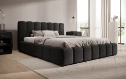 Designer Polsterbett Nuveo in Cord mit Stauraum