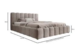 Designer Polsterbett Nuveo in Cord mit Stauraum