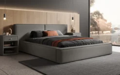 Designer Polsterbett Ophelia in Stoff mit Stauraum