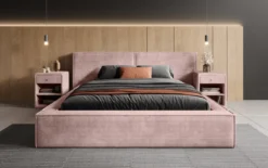 Designer Polsterbett Ophelia in Cord mit Stauraum