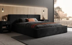 Designer Polsterbett Ophelia in Cord mit Stauraum
