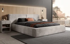Designer Polsterbett Ophelia in Cord mit Stauraum