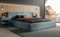 Designer Polsterbett Ophelia in Cord mit Stauraum