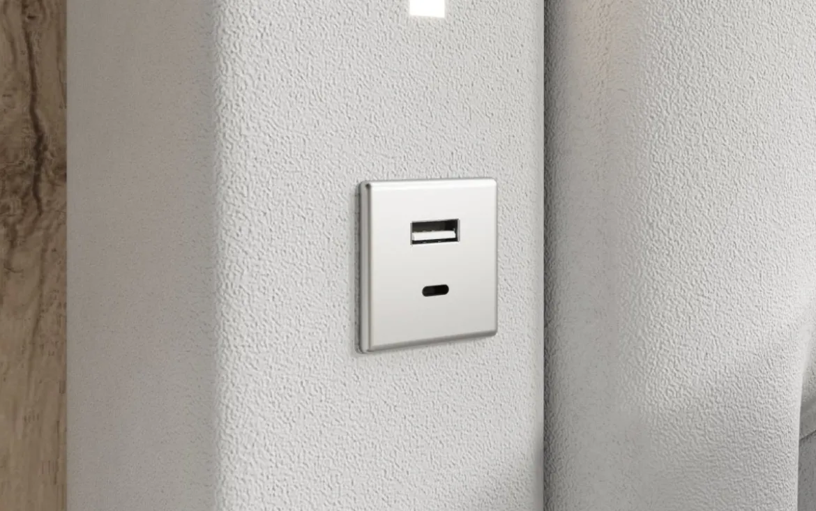 Designer Polsterbett Relina inkl. RGB, USB und Stauraum