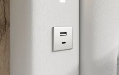 Designer Polsterbett Rio inkl. RGB, USB und Stauraum
