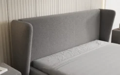 Designer Polsterbett Rosalie in Teddy Bouclé mit Stauraum