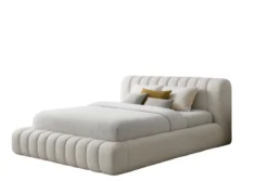Designer Polsterbett Selene Bouclé mit Stauraum