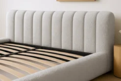 Designer Polsterbett Selene Bouclé mit Stauraum