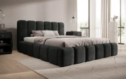 Designer Polsterbett Tevara in Cord mit Stauraum