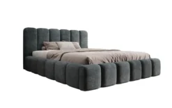 Designer Polsterbett Tevara in Cord mit Stauraum