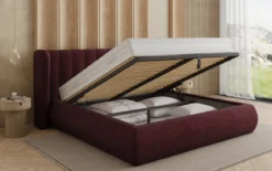 Designer Polsterbett Valentina Samt mit Stauraum