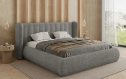 Designer Polsterbett Valentina Bouclé mit Stauraum