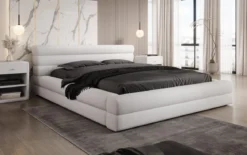 Designer Polsterbett Velana Bouclé mit Stauraum