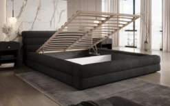 Designer Polsterbett Velana Bouclé mit Stauraum