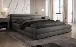 Designer Polsterbett Velana Bouclé mit Stauraum