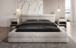 Designer Polsterbett Velana Samt mit Stauraum