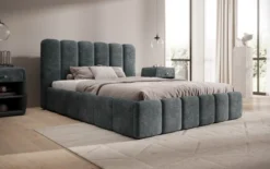Designer Polsterbett Velaro in Cord mit Stauraum