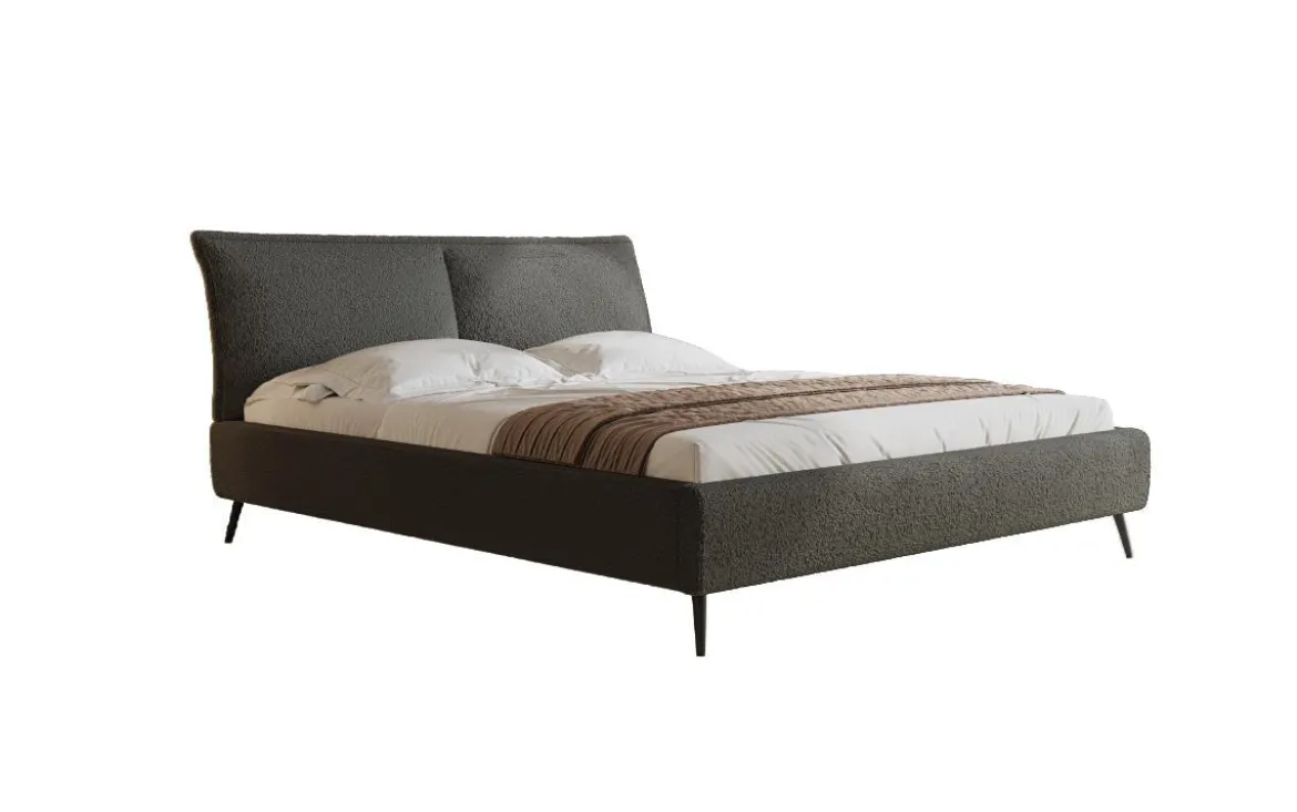 Designer Polsterbett Zoe Bouclé mit Stauraum