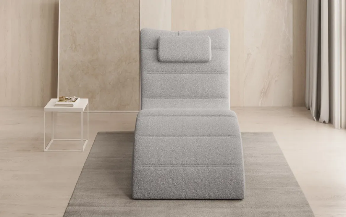 Designer Relax-Liege Leon in Bouclé
