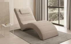 Designer Relax-Liege Leon in Bouclé