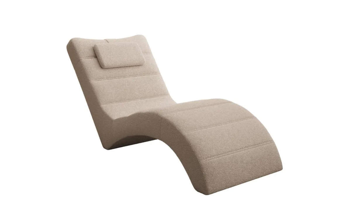 Designer Relax-Liege Leon in Bouclé
