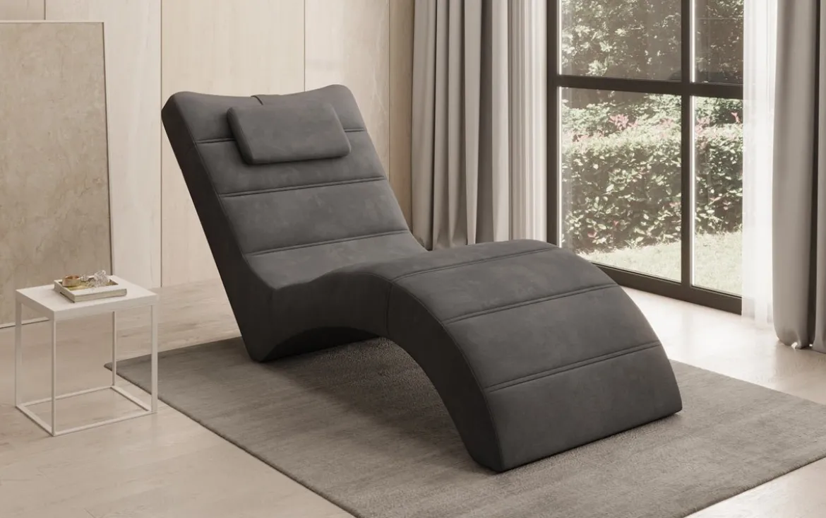 Designer Relax-Liege Leon in Samt