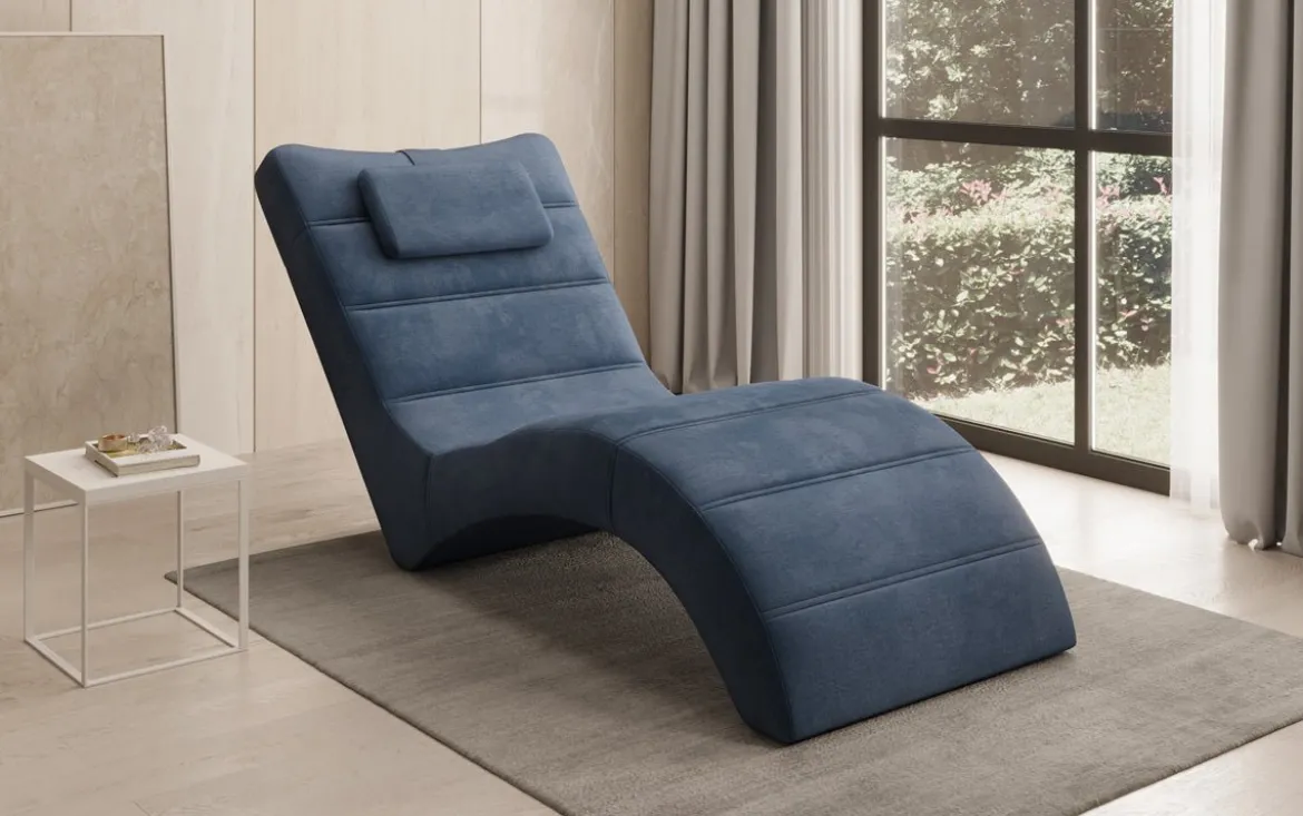 Designer Relax-Liege Leon in Samt