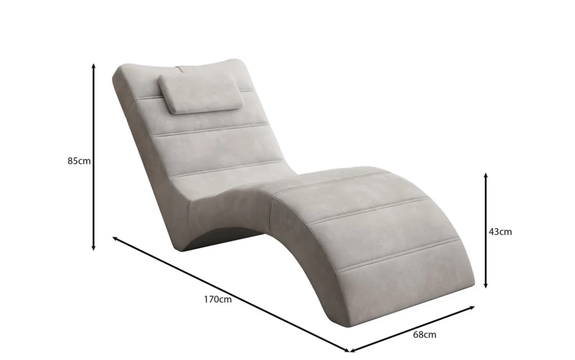 Designer Relax-Liege Leon in Samt