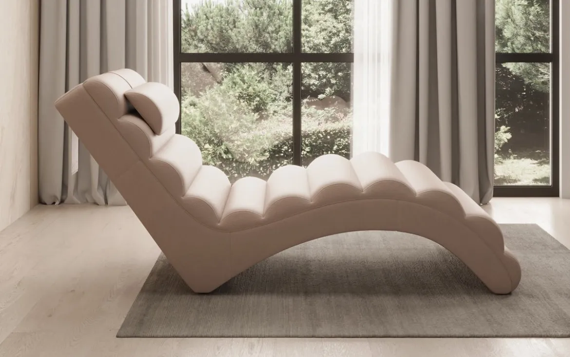Designer Relax-Liege Malina in Echtleder