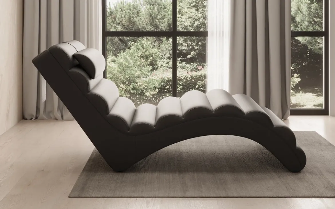 Designer Relax-Liege Malina in Echtleder