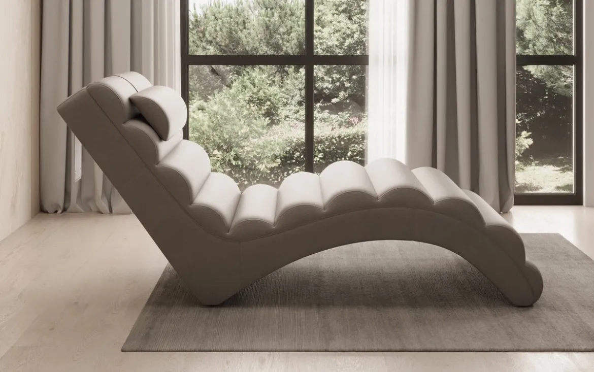 Designer Relax-Liege Malina in Echtleder