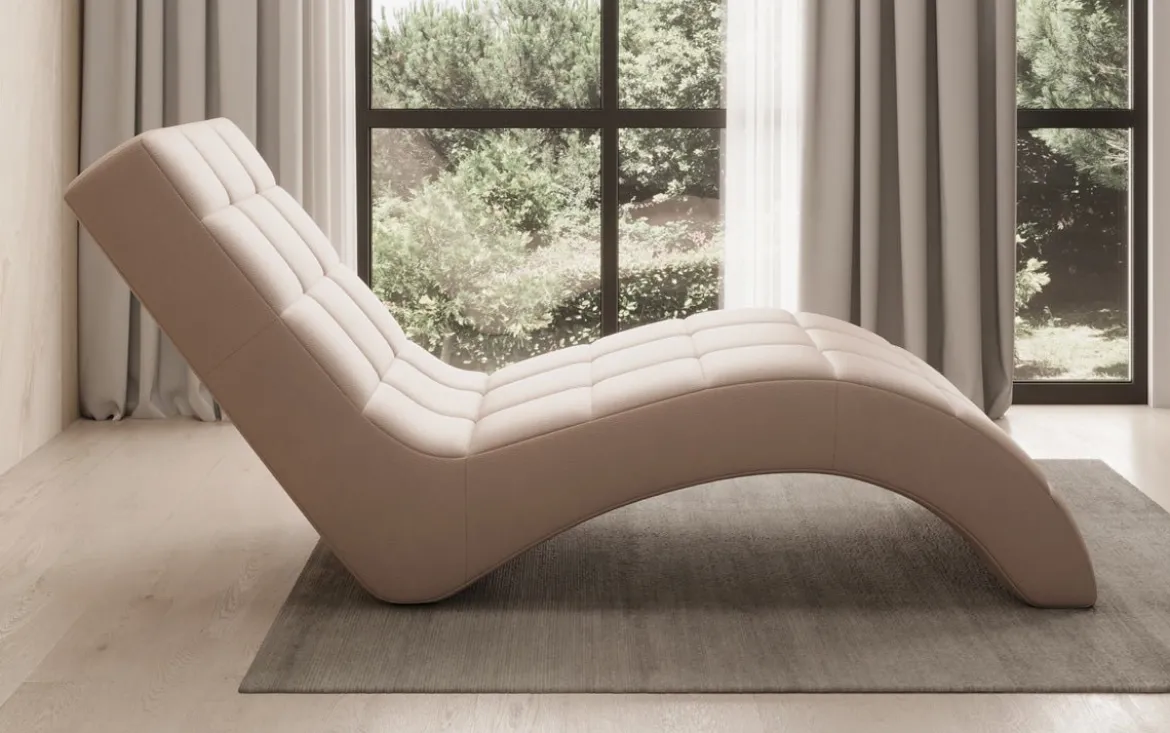 Designer Relax-Liege Nela in Echtleder