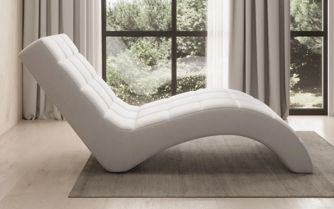 Designer Relax-Liege Nela in Echtleder