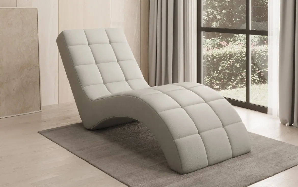 Designer Relax-Liege Nela in Echtleder