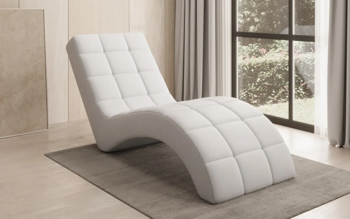 Designer Relax-Liege Nela in Echtleder