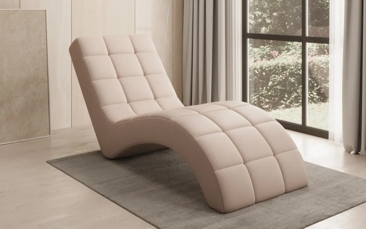 Designer Relax-Liege Nela in Echtleder