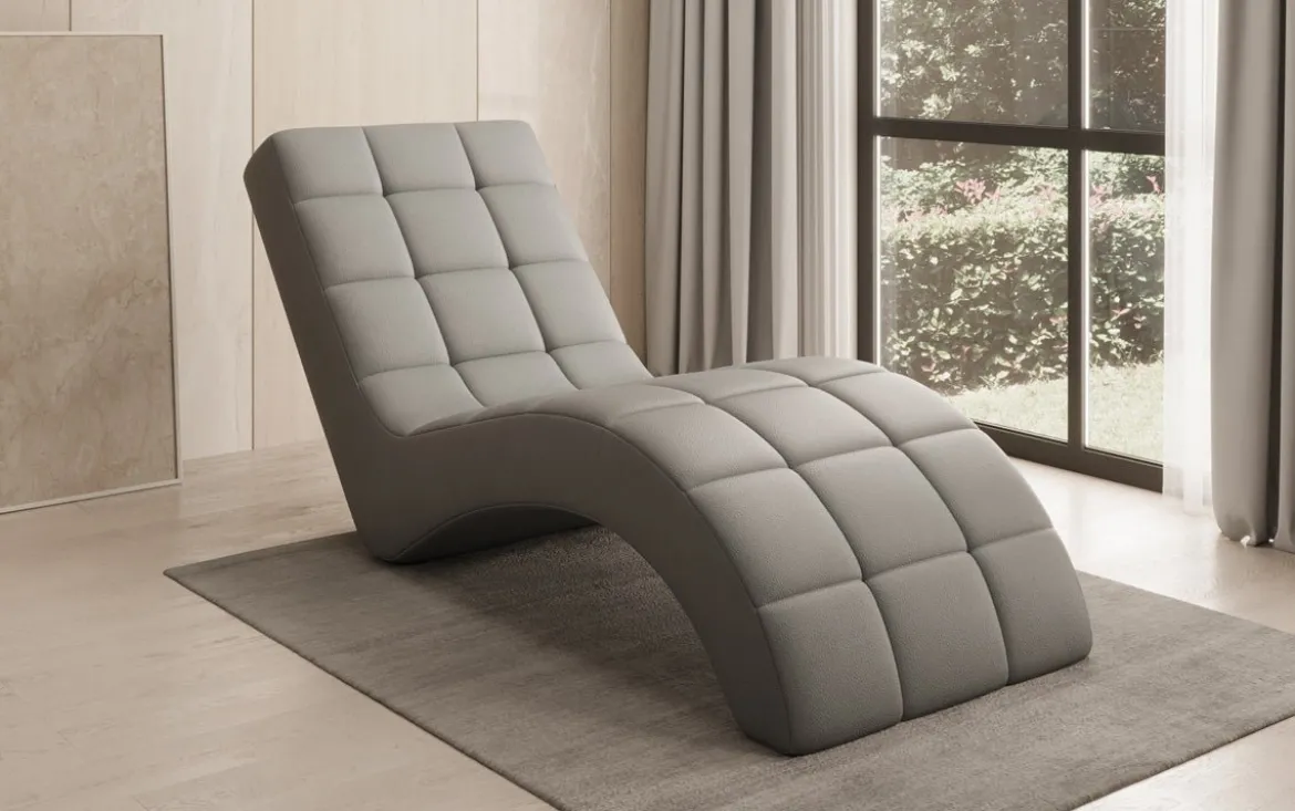 Designer Relax-Liege Nela in Echtleder
